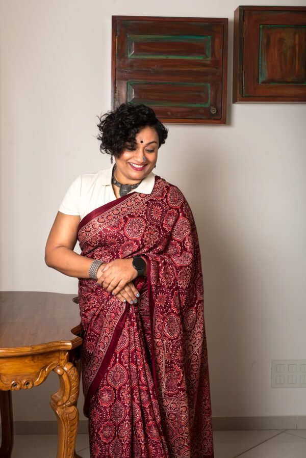 AJRAKH MODAL red polka dot - Image 3