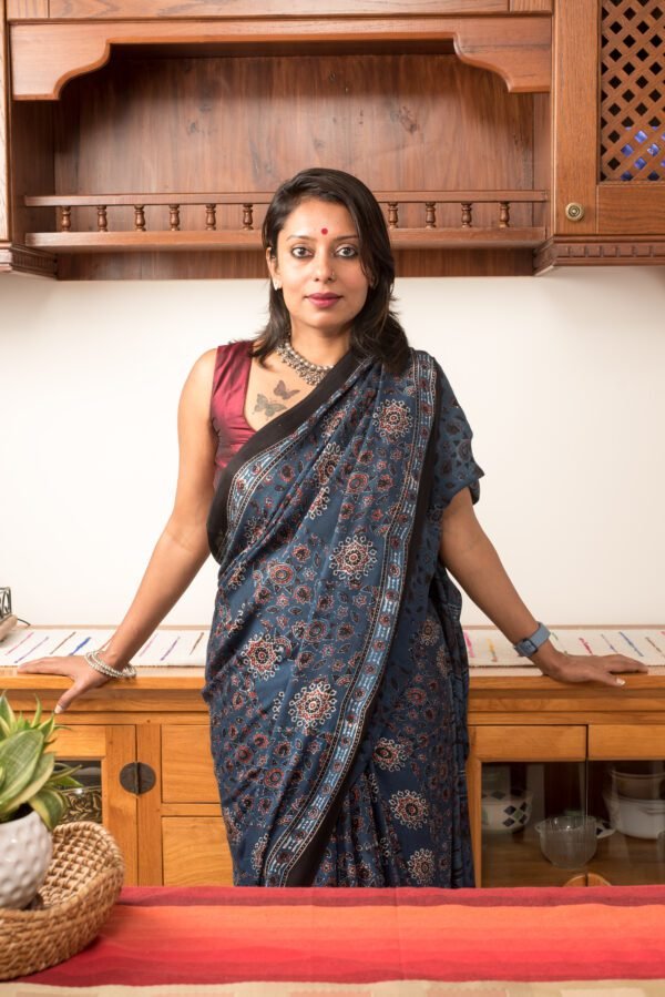 AJRAKH MODAL SILK Blue - Image 5