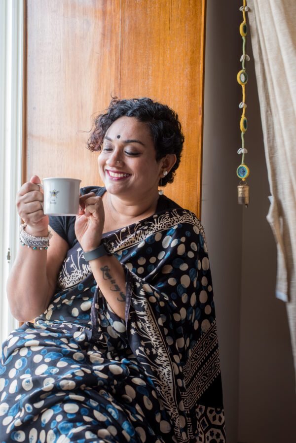 AJRAKH MODAL SILK polka dot - Image 7