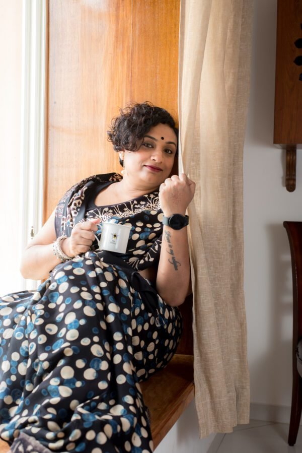 AJRAKH MODAL SILK polka dot - Image 8